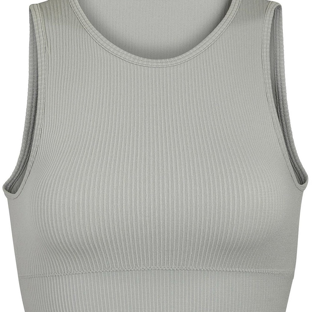 SKIMS STRETCH RIB HIGH NECK BRA (SEA HAZE)